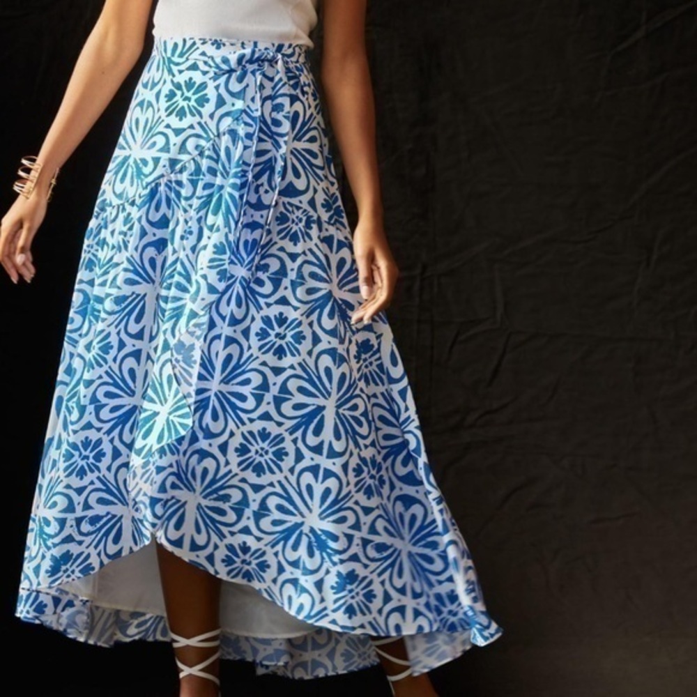 Hutch Printed Wrap Maxi Skirt